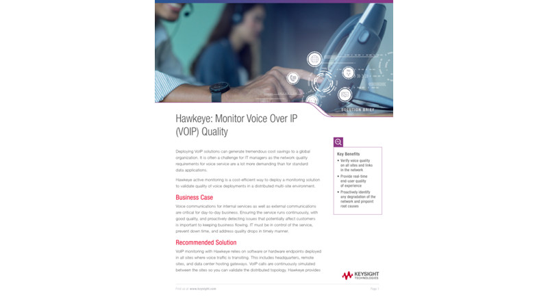 Hawkeye — Monitor Voice over IP (VoIP) Quality